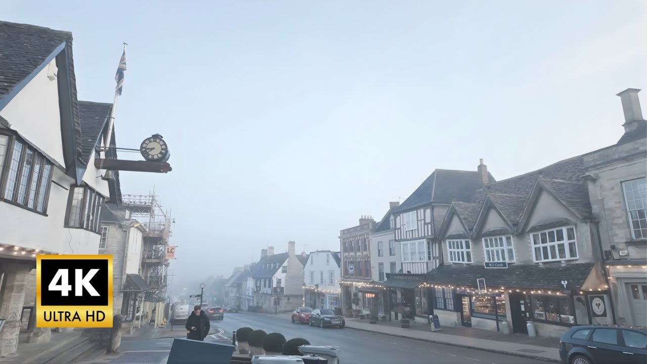 Burford in the Fog: A Peaceful 4K Winter Walk Through the Gateway to the Cotswolds