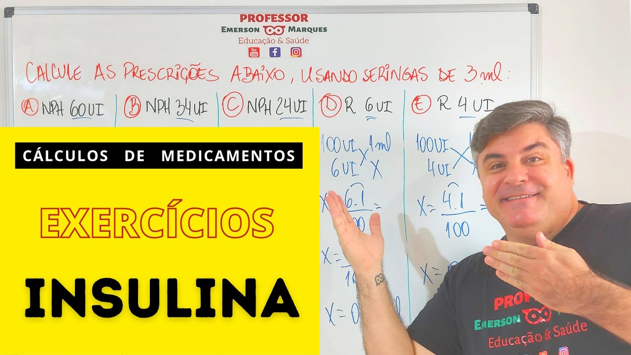 Cálculos de Insulina usando seringa de 3ml