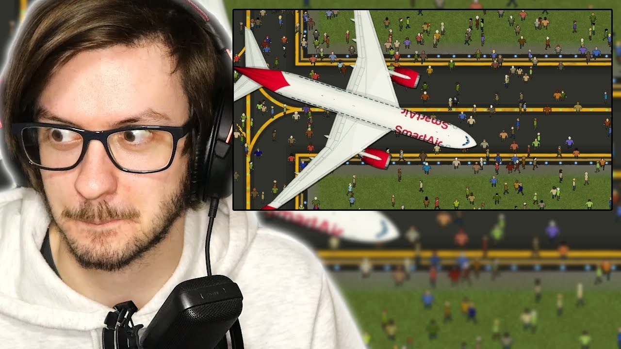 Daxellz Reacts to Lets Game It Out I Built an Airport of Suffering Where Nobody Is Safe - SimAirport