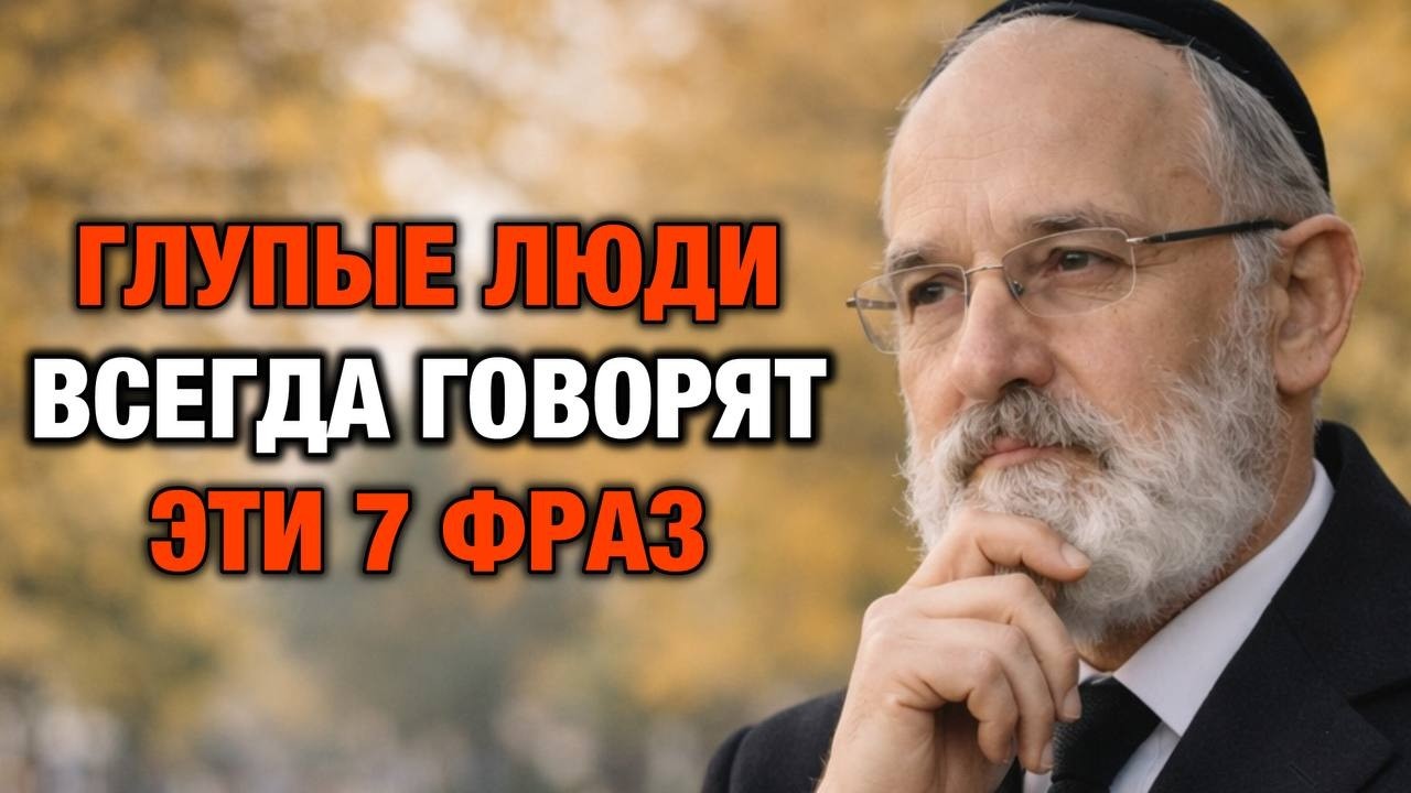 7 вещей, которые всегда говорят только глупые люди | Еврейская Мудрость