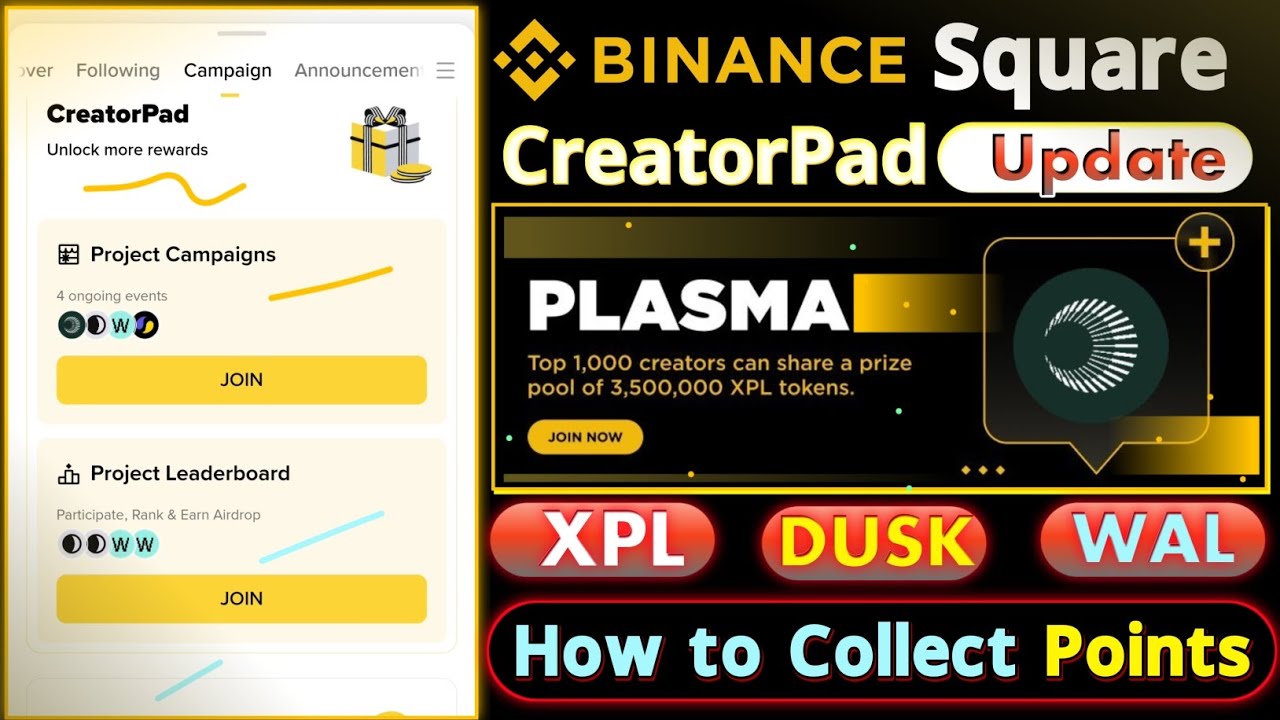 Обновление Binance Square CreatorPad | Как набирать баллы и проверять таблицу лидеров