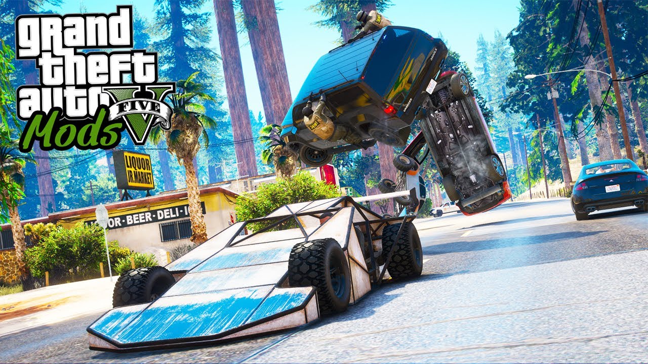 DESTRUINDO LOS SANTOS COM CARRO PRANCHA - GTA V MODS