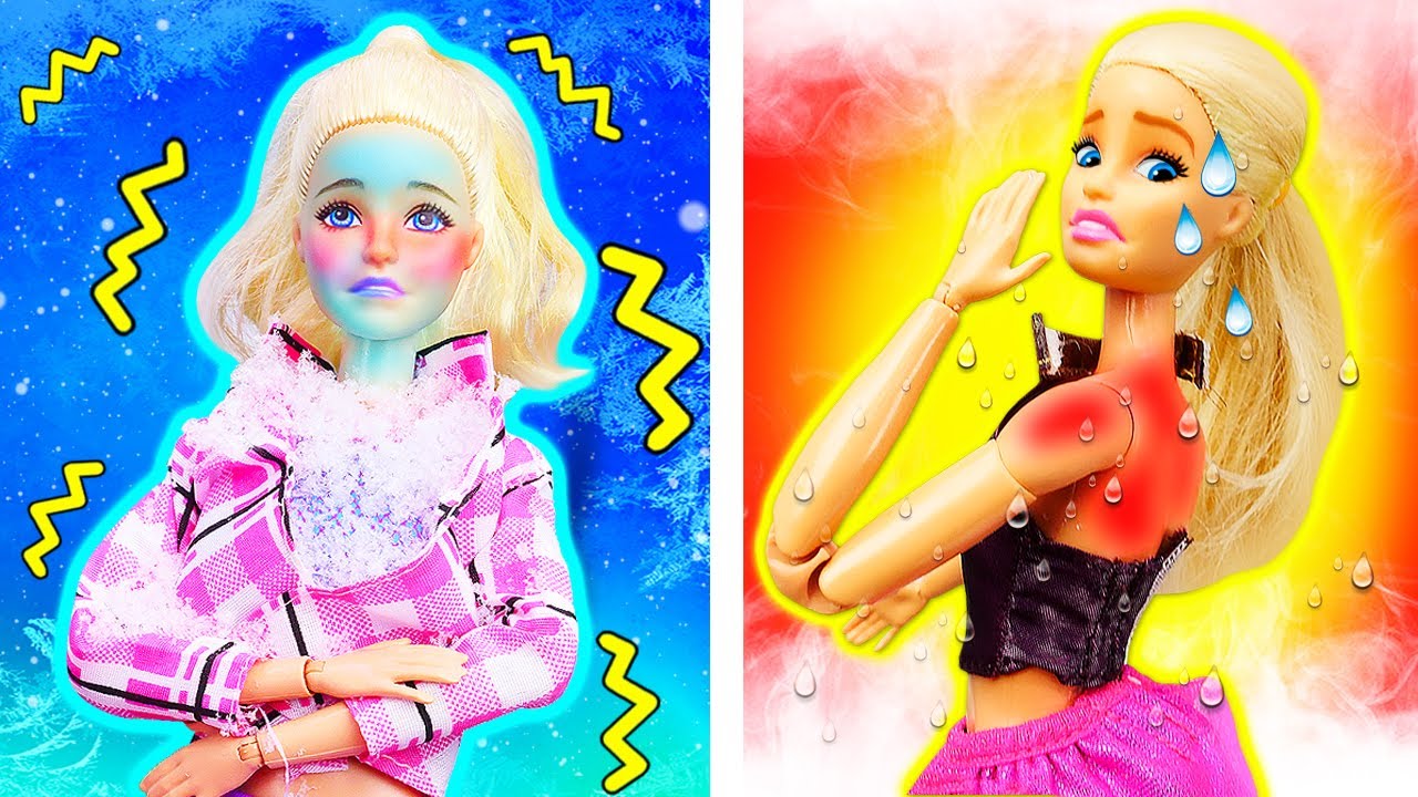 Caldo o freddo? Giochi del dottore con la dottoressa Ahia. Video con i giocattoli Barbie