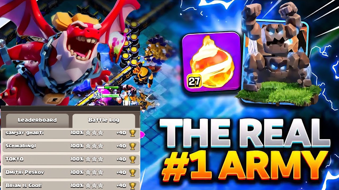 💣 NEW TH18 META – Meteor Golem + Dragon Duke+Thrower  Smash!Dragon Duke Is Insane!#coc 