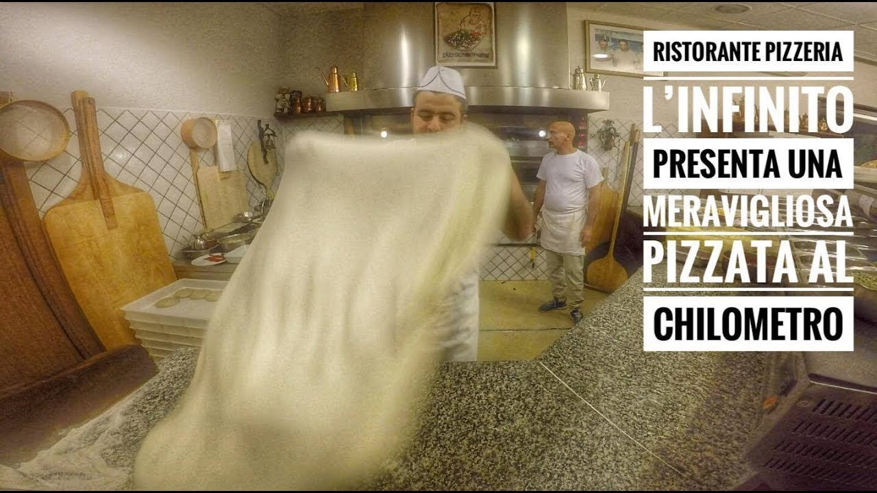 RISTORANTE PIZZERIA L’INFINITO PRESENTA UNA MERAVIGLIOSA PIZZACHILOMETRO PIZZAIOLO MARIO PETROLO
