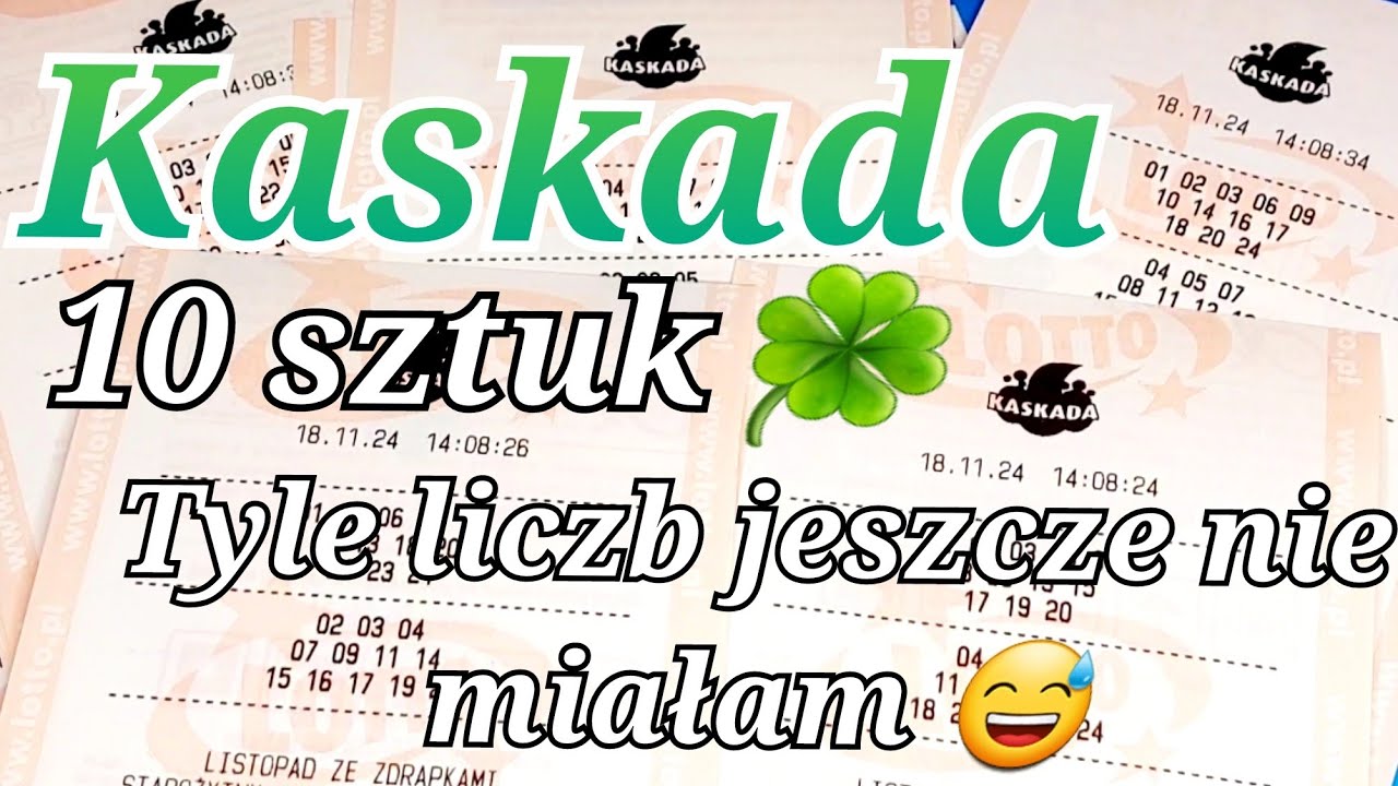 Zakłady Lotto 🟢 Kaskada 🟢 Sprawdzamy 10 kuponów 😊