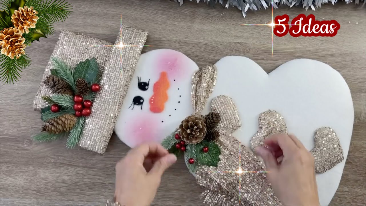 ✨5 Hermosas IDEAS NAVIDEÑAS 🎄🎄 Faciles y Economicos .. Te van a encantar