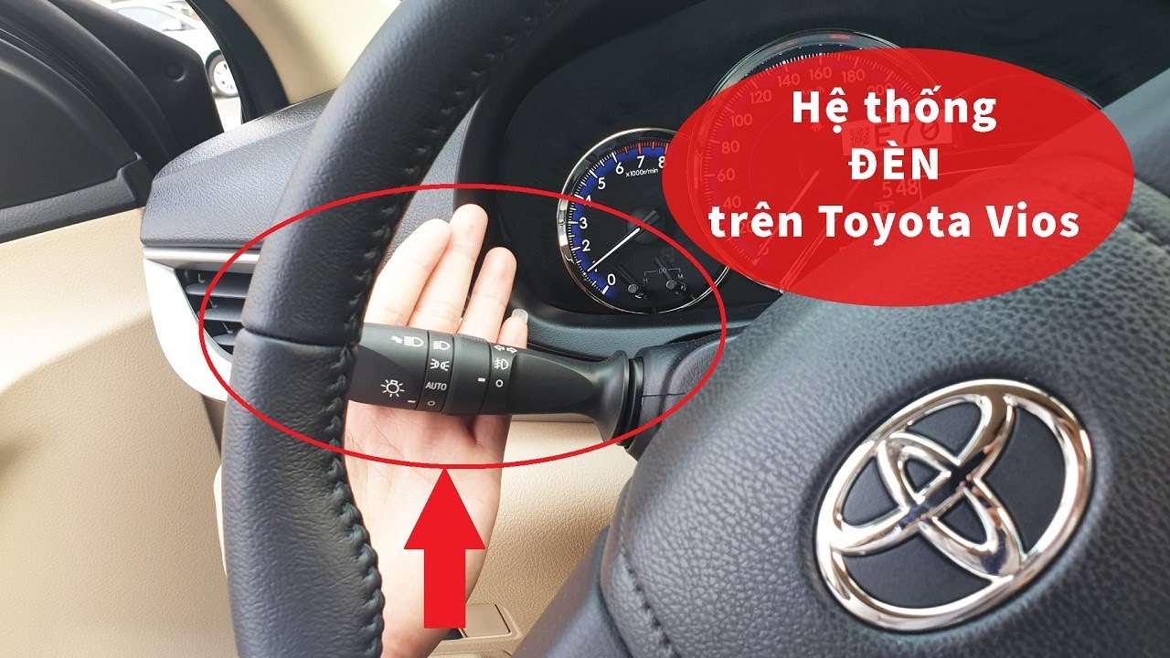 Cách sử dụng, vị trí các loại đèn trên xe Toyota Vios ở Toyota Bắc Ninh