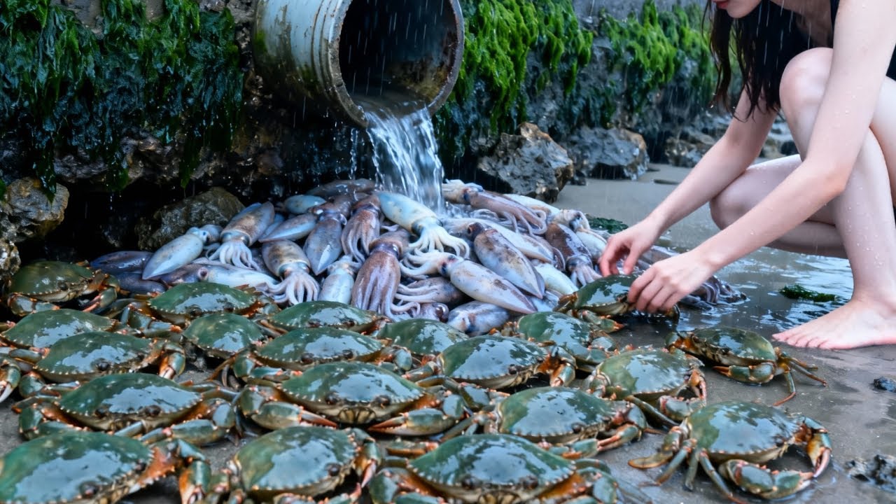 Xiao Zhang Discovered A Giant Squid, And There Were Also Many Blue Crabs!
