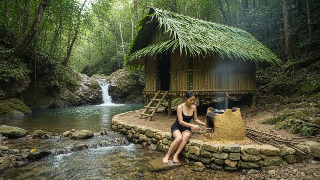 Solo Forest Survival: One Woman, One Shelter, One Fire, One Chance