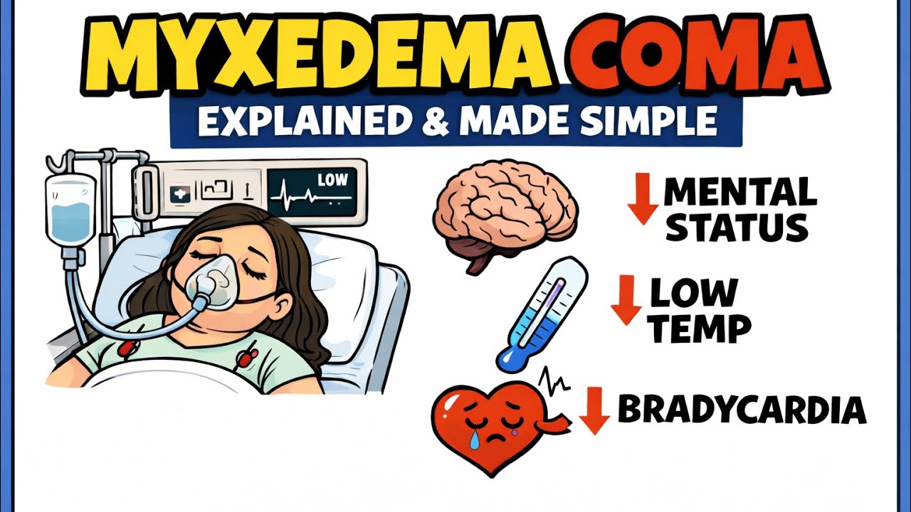 Myxedema Coma — Explained Simply 🧠❄️❤️