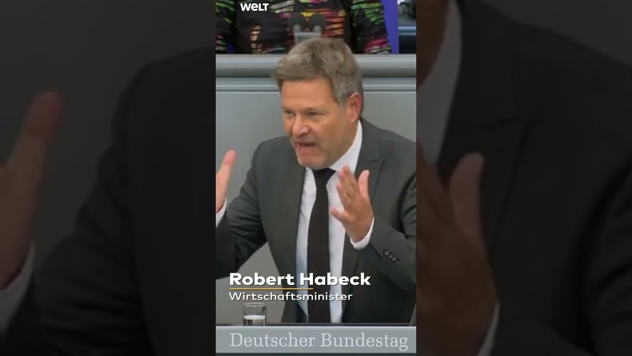NEULICH IM BUNDESTAG: Habecks Wutrede - Minister verzweifelt an der Opposition | WELT #Shorts