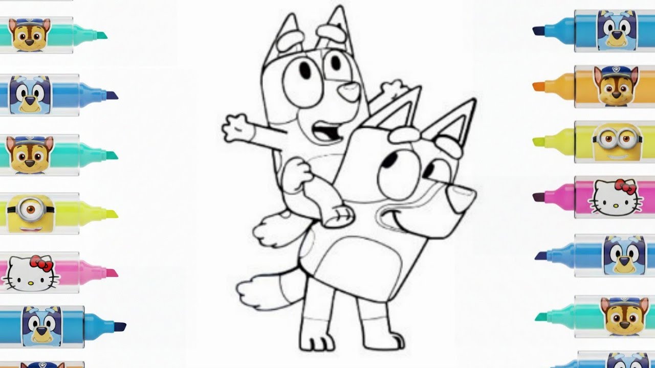 Draw Bluey Step by Step | Easy Cartoon Drawing Lesson