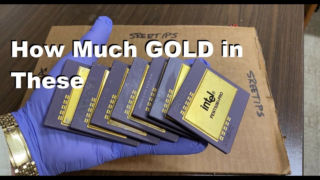 Computer Scrap Pentium Pro CPU Gold Recovery