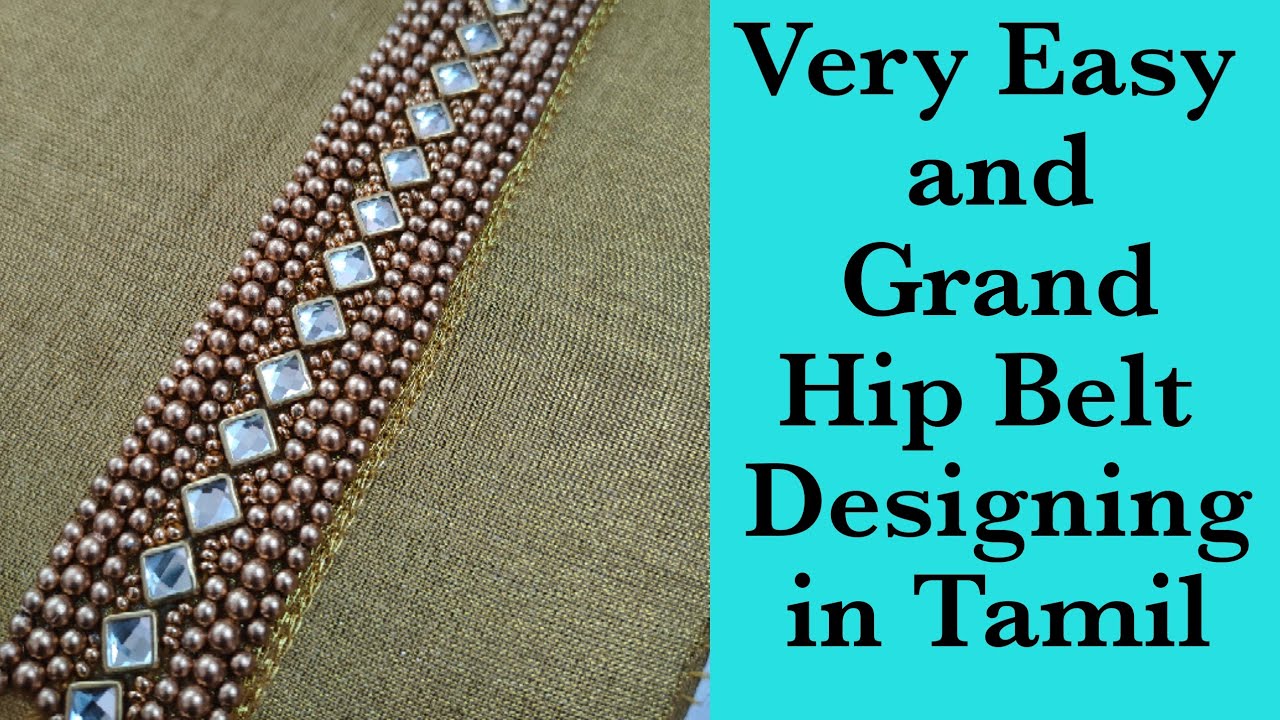 Easy and Grand Hip Belt|Waist Belt Marking & Designing in Tamil|Aari Work