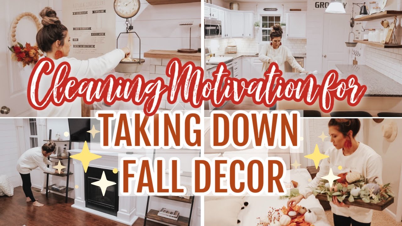 FALL CLEAN AND UNDECORATE + PREP FOR CHRISTMAS 2020 | TAKING DOWN FALL DECOR | CLEANING MOTIVATION