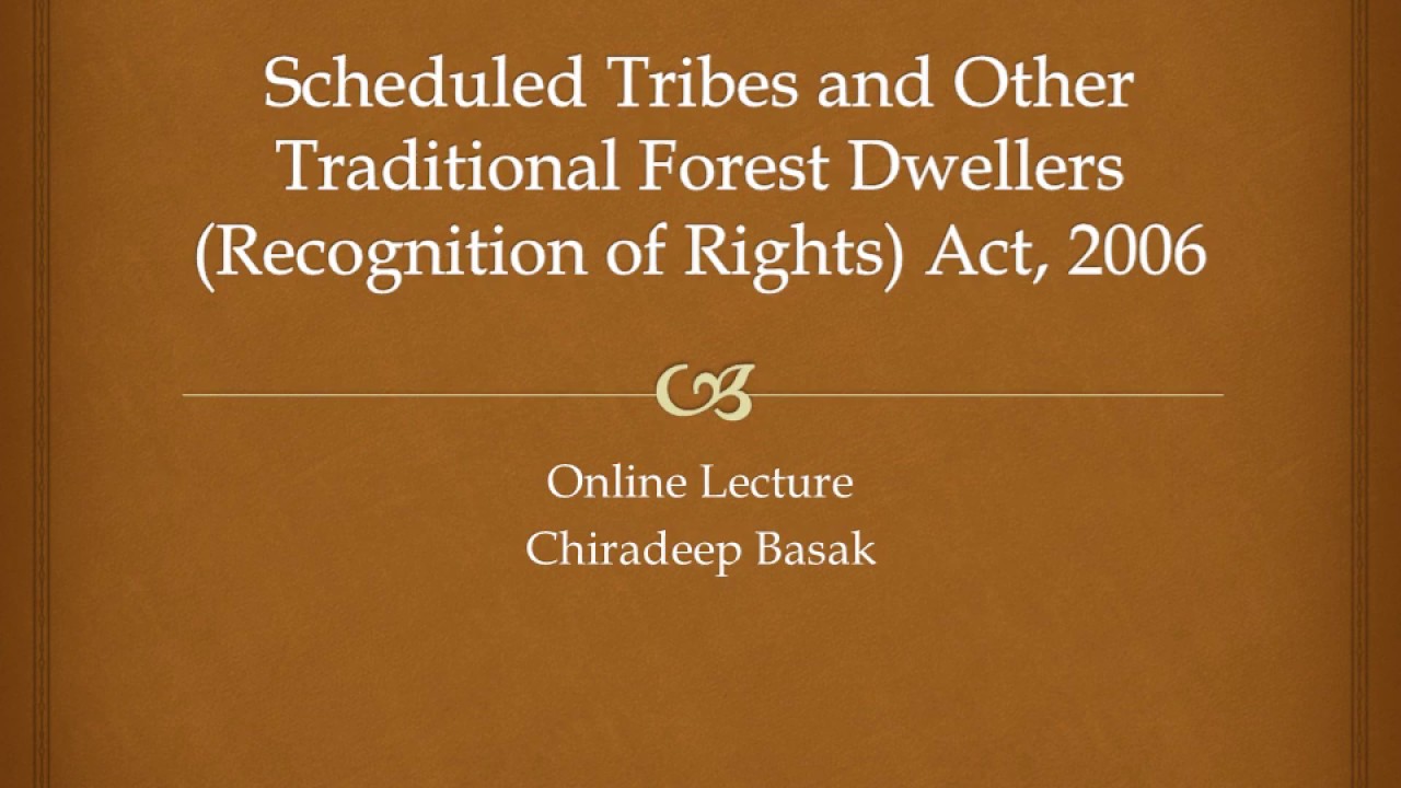 Online Lecture Series- Forest Rights Act