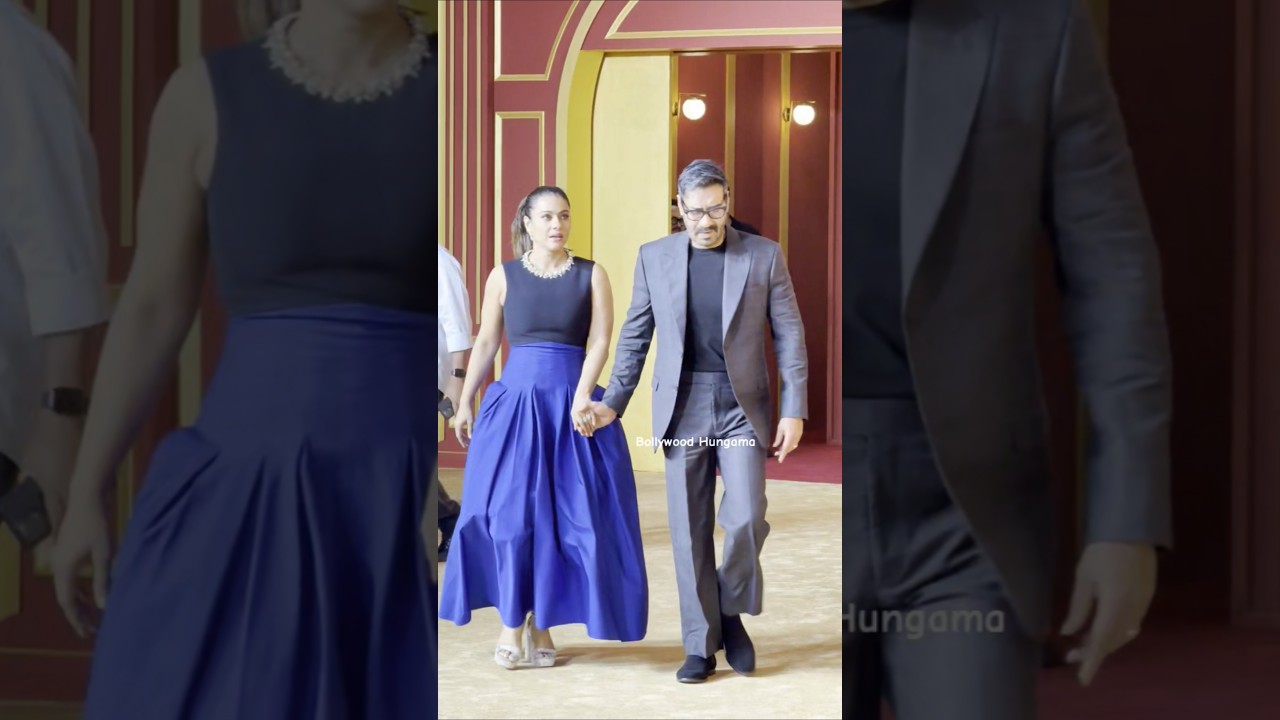 💙 BEAUTIFUL Couple #ajaydevgn and #kajol attend screening of The Ba**ds of Bollywood #aryankhan