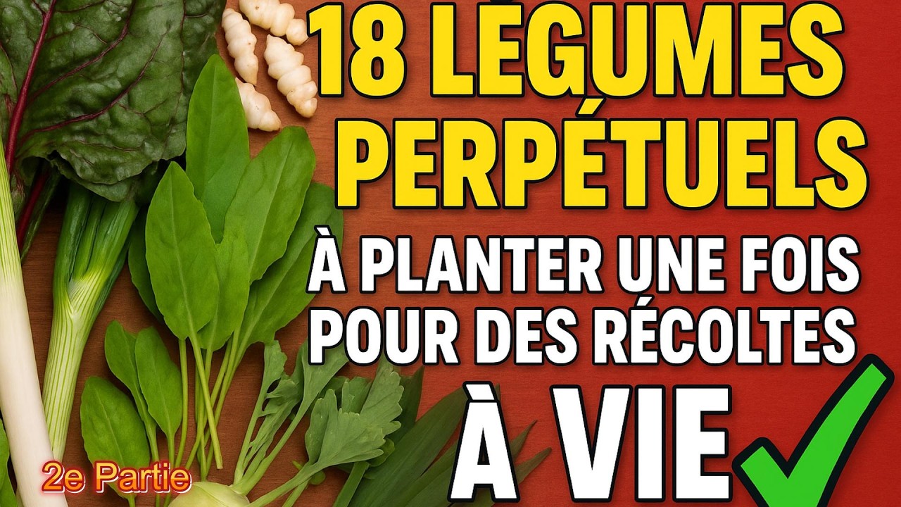 🌱 18 Légumes PERPÉTUELS : Plantez 1 FOIS - Récoltez à VIE ! (2e partie)