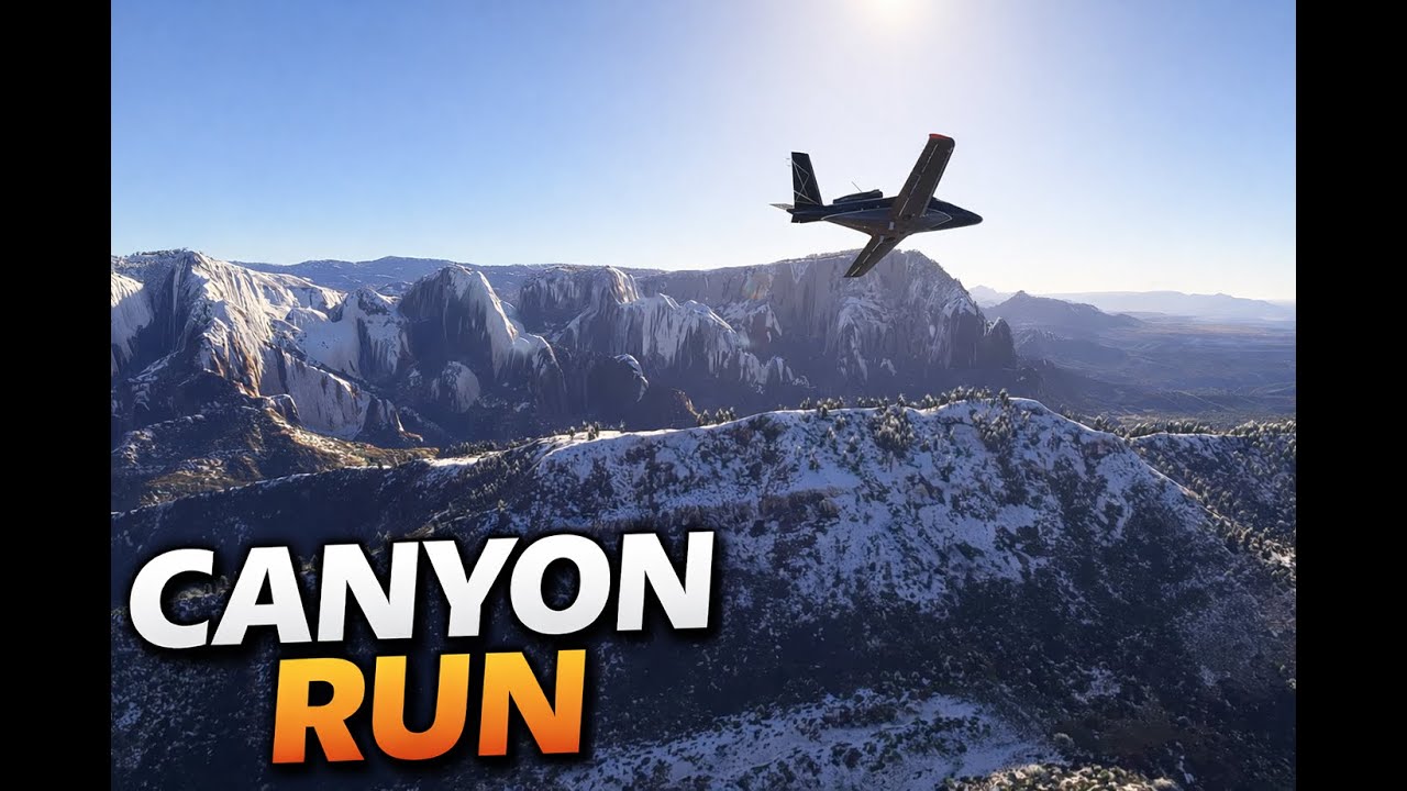 Flying a Vision Jet Through Desert Canyon   MFS2024