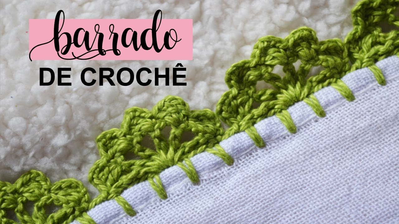 BARRADO DE CROCHÊ CARREIRA ÚNICA FÁCIL PARA INICIANTE #95 | PASSO A PASSO