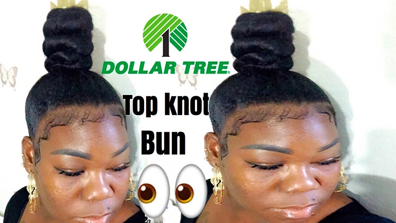 How to do a  bun with braiding hair | Natural high top knot