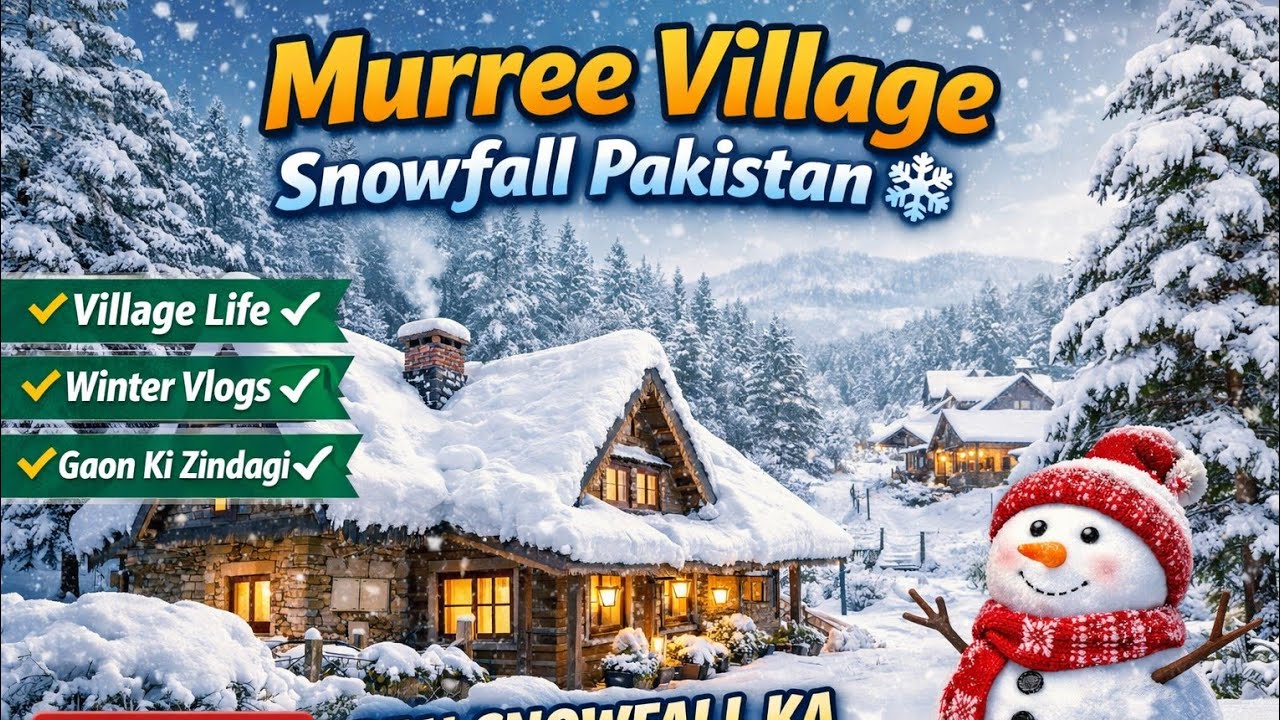 Murree Village Snowfall Pakistan ❄️ | Ghar Aur Gaon Ka Khubsurat Snowfall Vlog