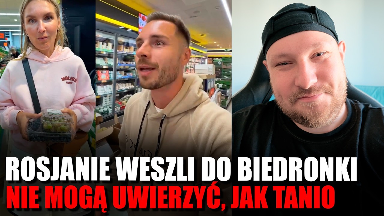 Rosjanie w Biedronce. Są w szoku z powodu ogromnego wyboru i niskich cen