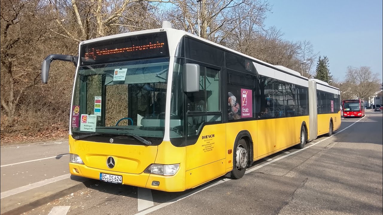 Mitfahrt: Diesch Mercedes Benz Citaro O53O Facelift G Wagennummer 624 SEV Nach Stuttgart HBF 2026