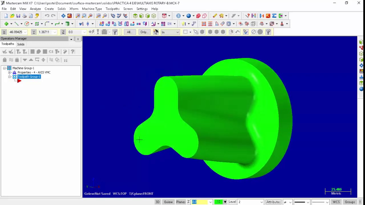 MASTERCAM 4 EJE 07 ROTARY