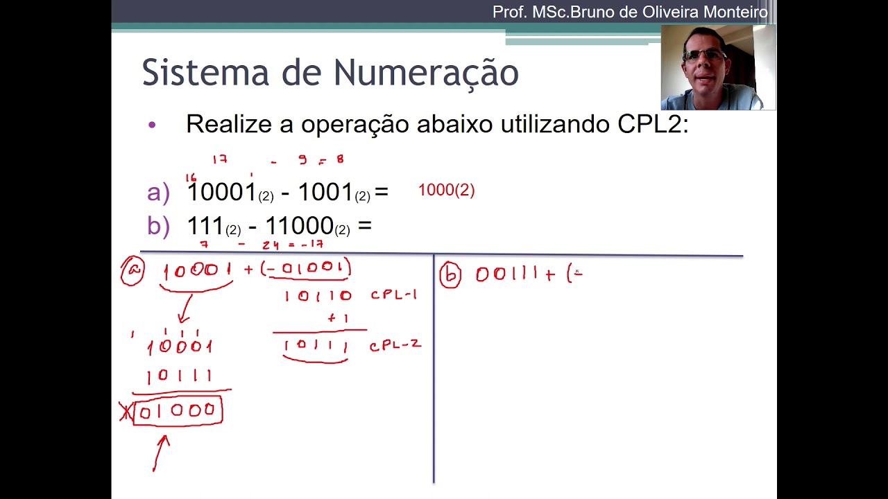 Como fazer operações aritméticas de números binários utilizando CPL-2 Complemento 2?