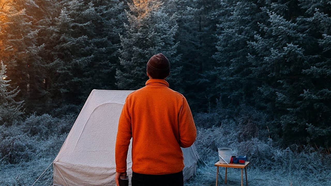 – -2°C’de Ormanda Kamp | Winter Camping in the Forest at -2°C 🔥❄️