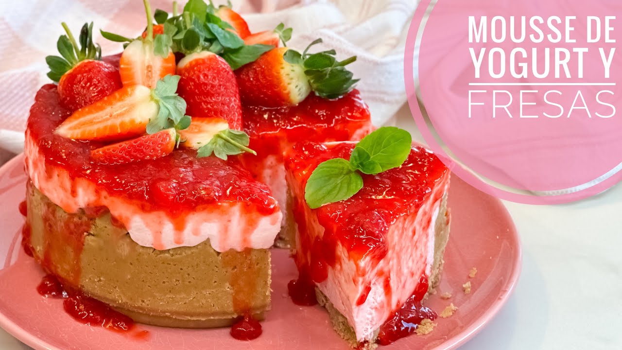 MOUSSE DE YOGURT GRIEGO Y FRESAS