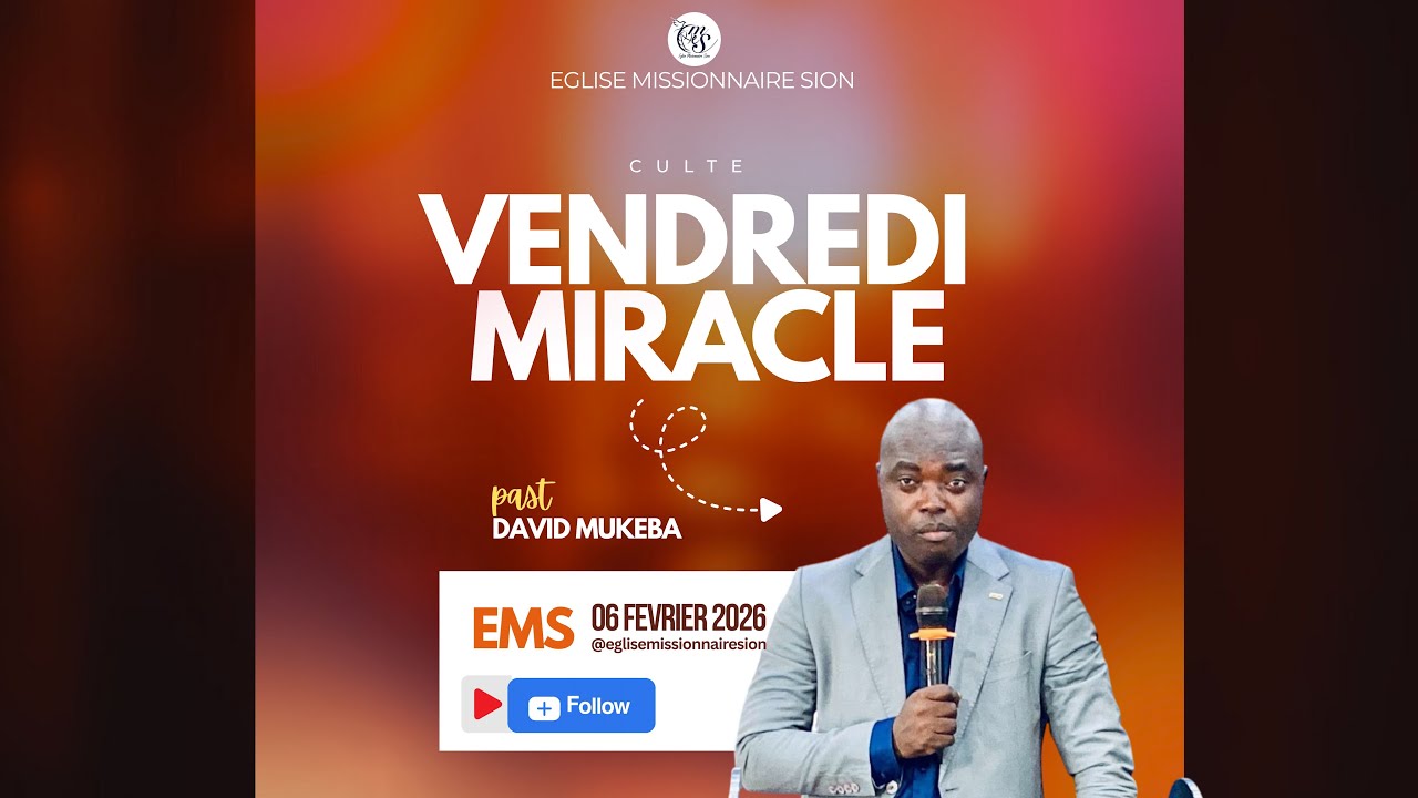 QUAND DIEU OUVRE LES YEUX, LA PEUR DISPARAÎT • PAST DAVID MUKEBA • VENDREDI MIRACLE | 06.02.2026
