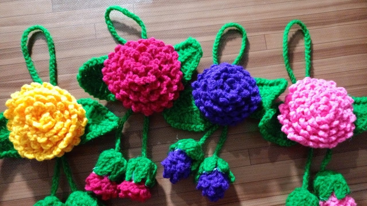 Hanging Flower Crochet Full tutorial *Step by Step*