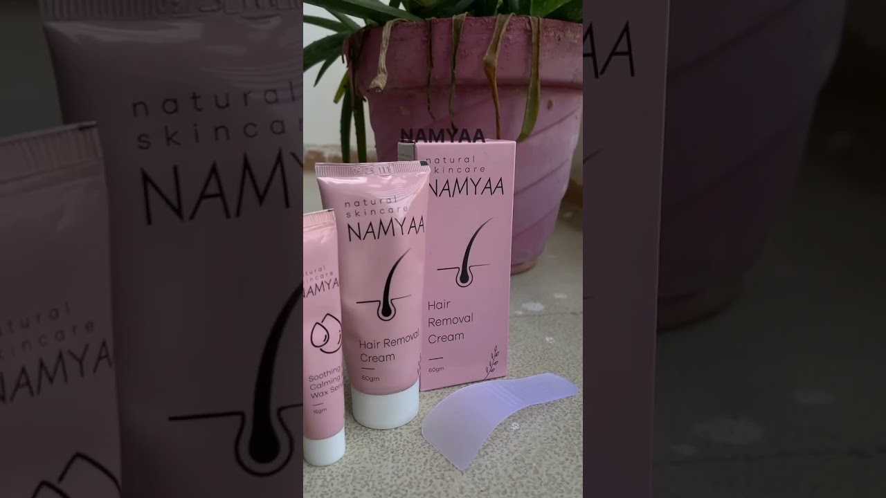 Remove hair with care by using Namyaa Hair Removal Cream ❤️ #hairremovalcream #skincare #smoothskin