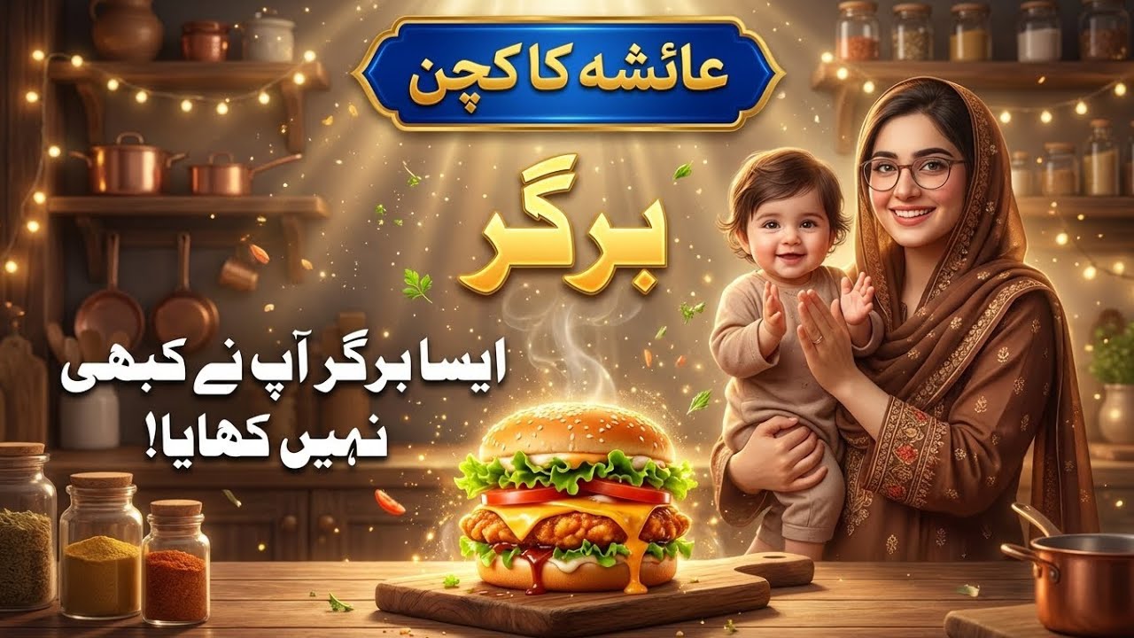 عائشہ کا کچن | جادوئی برگر جو دل جیت لے 😍ایسا برگر آپ نے کبھی نہیں دیکھا! 🍔✨عائشہ کا جادوئی برگر |
