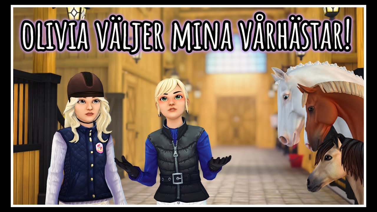 Olivia väljer mina vårhästar!