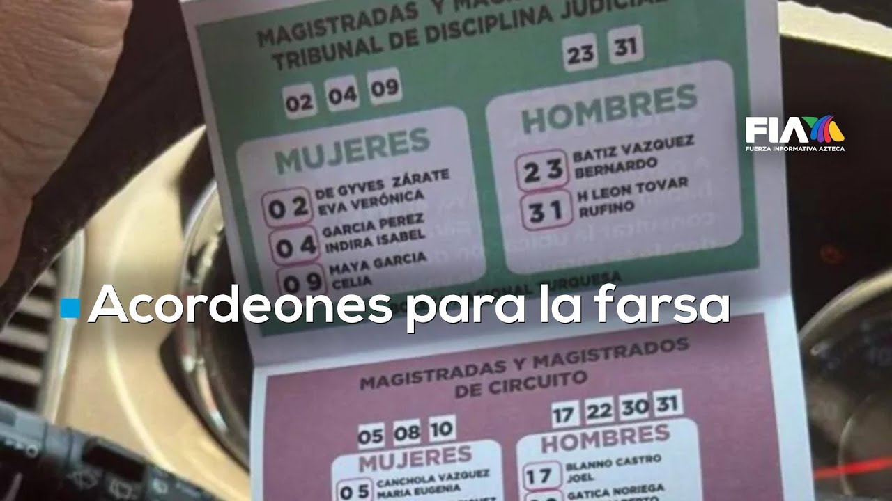 &iquest;Qui&eacute;n hizo y reparti&oacute; los acordeones para la elecci&oacute;n judicial y con qu&eacute; recursos? &iexcl;Todo est&aacute; mal!