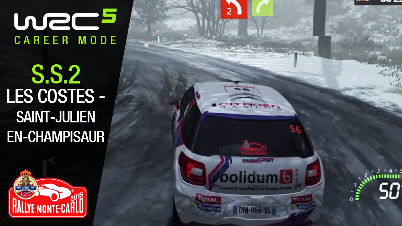 WRC 5 Carreira #03 - Rally Monte Carlo: Dia 02 - S.S.2 (Les Costes - Saint-Julien-en-Champisaur)