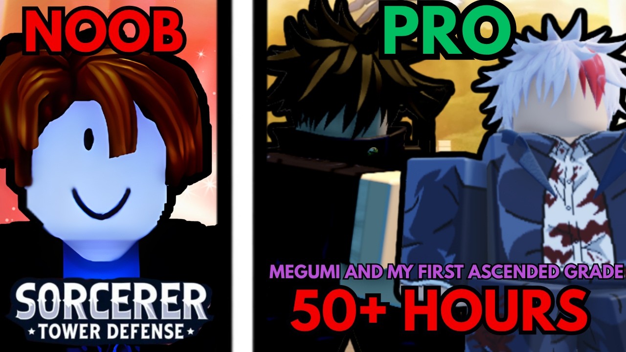 I Spent 50+ HOURS Obtaining MY FIRST ASCENDED GRADE GOJO and MEGUMI In Sorcerer Tower Defense (NTP6)