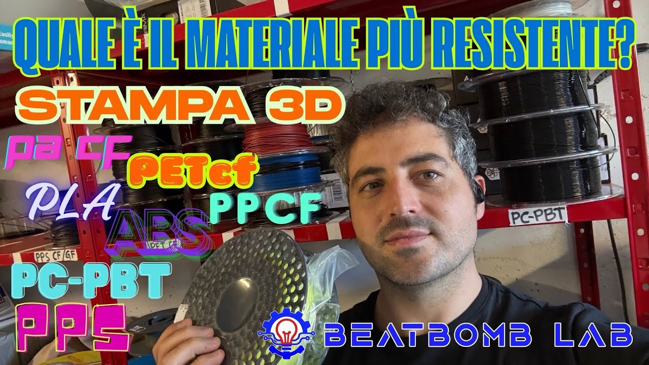 STAMPA 3D 👉🏼 Test di Resistenza: Qual è il materiale più Resistente? Prova a rottura con dinamometro