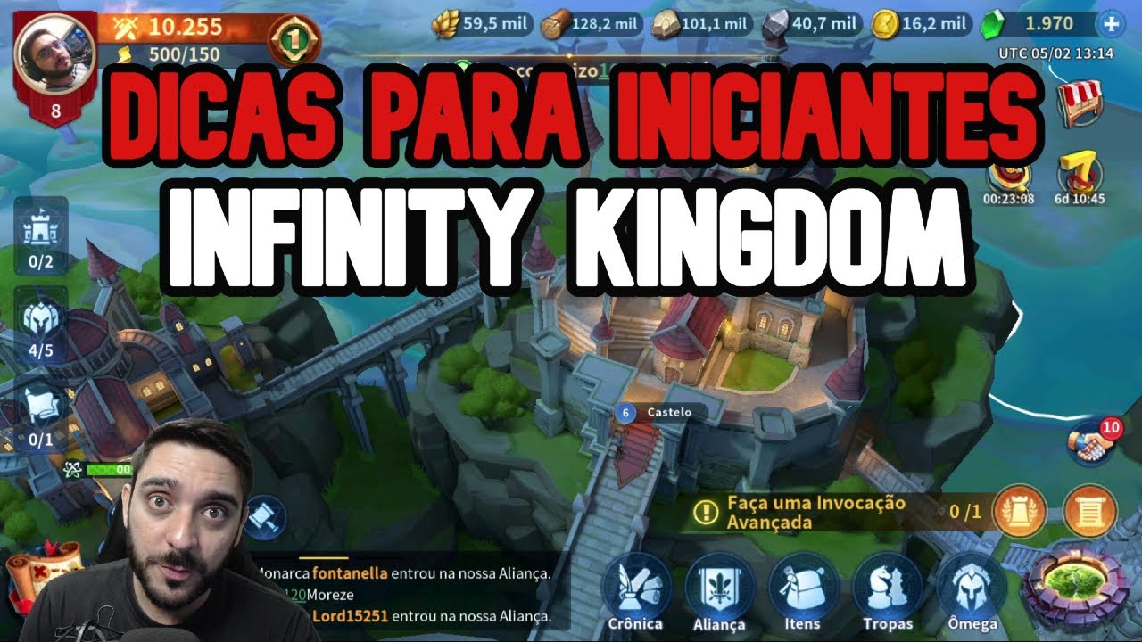 DICAS PARA INICIANTES INFINITY KINGDOM