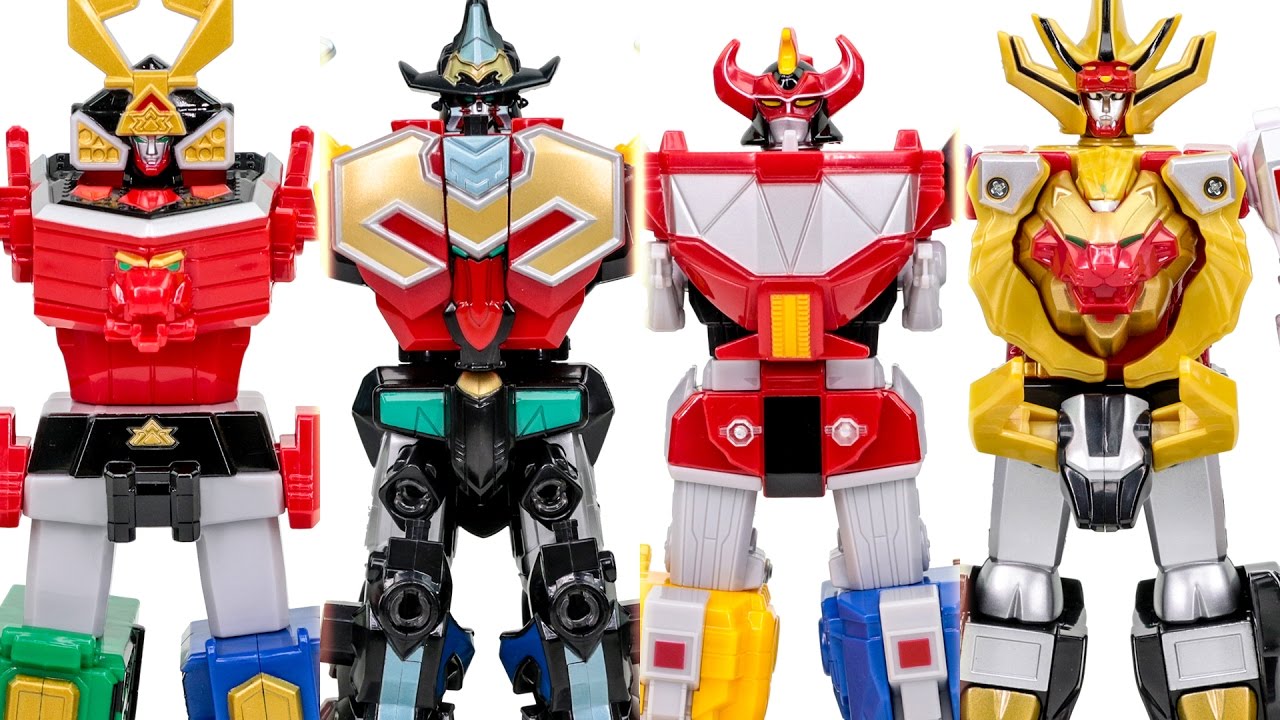 PowerRangers JointDocking LegacyMegaZord WildForceMegaZord TitanMegaZord BladeKing Transformation