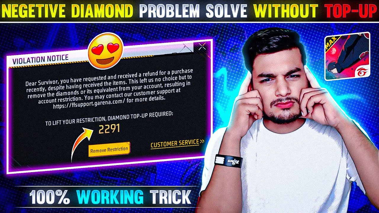 Free Fire Negative Diamond Problem Solve 2025 | Diamond Restriction Fix 
