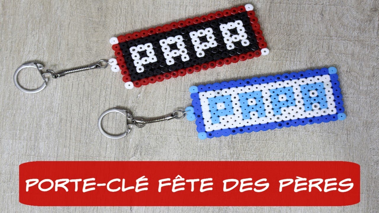 Porte-Clé pour la Fête des Pères en perles à repasser !