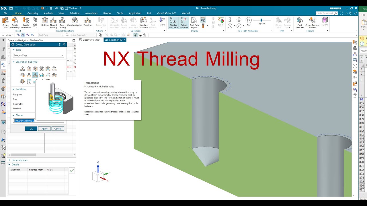 NX Thread Milling