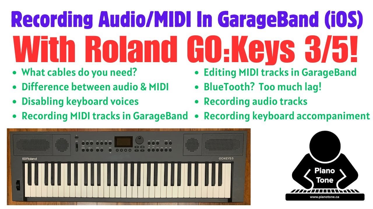 Roland GO:Keys Tutorial: Recording MIDI & Audio In A DAW