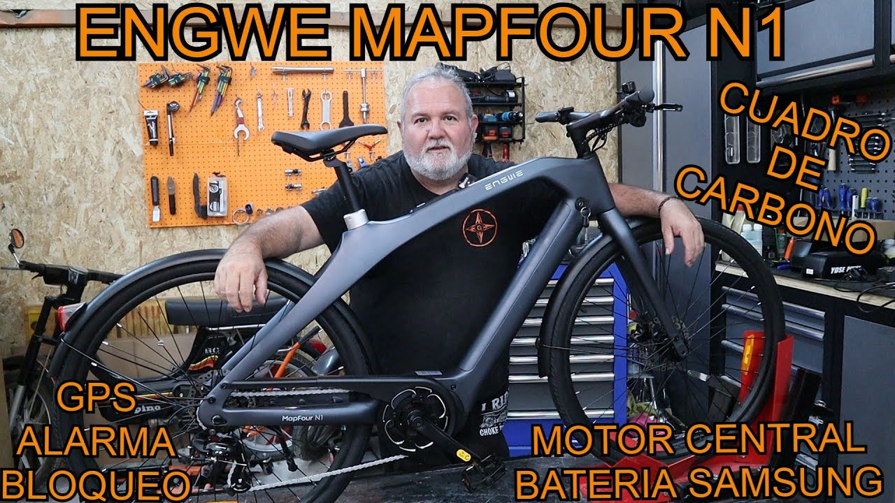 ENGWE  N1 PRO ,  la BICICLETA ELECTRICA con CUADRO de CARBONO GPS Y ALARMA /  GINESSOT
