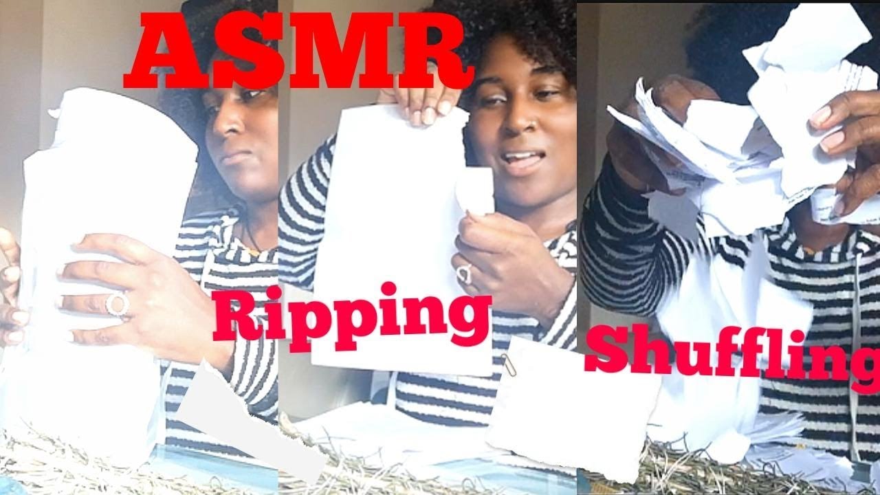 ASMR RIPPING SHUFFLING PAPER Textures sounds SoulStar Neenee ASMR